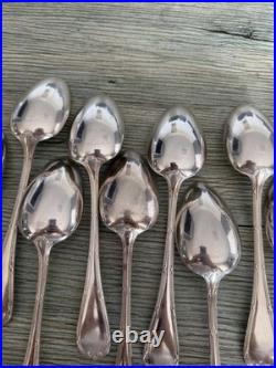 CHRISTOFLE ménagère 38 pcs modèle Rubans métal Argenté Argenterie Vintage