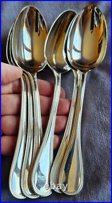 CHRISTOFLE modèle PERLES 6 fourchettes à ENTREMETS en métal argenté