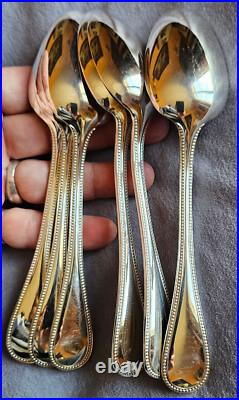 CHRISTOFLE modèle PERLES 6 fourchettes à ENTREMETS en métal argenté