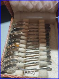 CHRISTOFLE modèle RUBANS CROISÉS métal argenté Cuillères MOKA/Couverts à salade