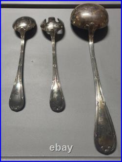 CHRISTOFLE modèle RUBANS CROISÉS métal argenté Cuillères MOKA/Couverts à salade