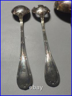 CHRISTOFLE modèle RUBANS CROISÉS métal argenté Cuillères MOKA/Couverts à salade