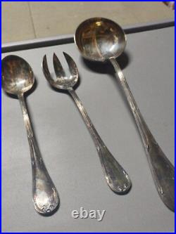 CHRISTOFLE modèle RUBANS CROISÉS métal argenté Cuillères MOKA/Couverts à salade