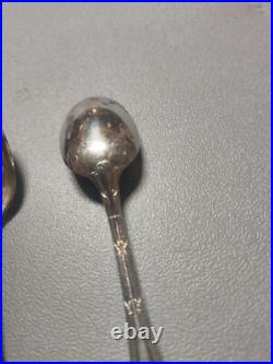 CHRISTOFLE modèle RUBANS CROISÉS métal argenté Cuillères MOKA/Couverts à salade