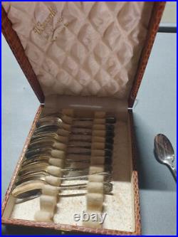 CHRISTOFLE modèle RUBANS CROISÉS métal argenté Cuillères MOKA/Couverts à salade