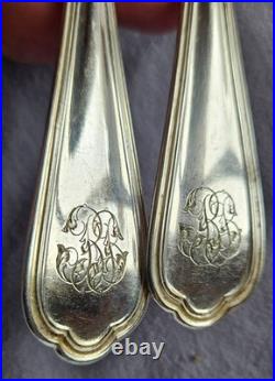 CHRISTOFLE modèle SPATOURS 12 couverts de ménagère métal argenté Monogramme BB