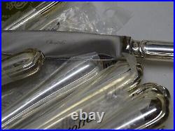 CHRISTOFLE modèle SPATOURS métal argenté 12 couteaux de table en boite, 24,5 cm