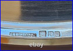 CHRISTOFLE plat rond en métal argenté modèle à 4 filets contours belle brillance CHRISTOFLE plat rond en métal argenté modèle à 4 filets contours belle brillance