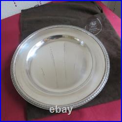 CHRISTOFLE plat rond en métal argenté modèle malmaison