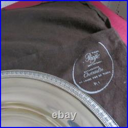 CHRISTOFLE plat rond en métal argenté modèle malmaison