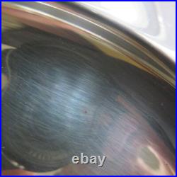 CHRISTOFLE plat rond en métal argenté modèle malmaison