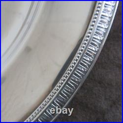 CHRISTOFLE plat rond en métal argenté modèle malmaison