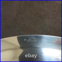 CHRISTOFLE plat rond en métal argenté modèle malmaison