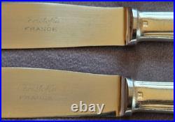 CHRISTOFLE suite 9 couteaux de table modèle AMERICA en métal argenté