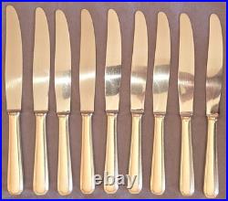 CHRISTOFLE suite 9 couteaux de table modèle AMERICA en métal argenté