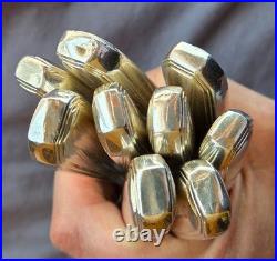 CHRISTOFLE suite 9 couteaux de table modèle AMERICA en métal argenté