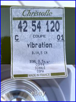 COUPE CHRISTOFLE MODELE VIBRATION EN METAL ARGENTÉ diametre 14,5 cm scellé