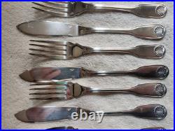 COUVERTS à POISSON métal argenté CHRISTOFLE modèle ARCANTIA vendome coquille