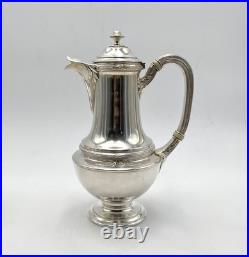 Cafetière GALLIA CHRISTOFLE modèle LOUIS XVI décor LAURIER métal argenté 25 cm