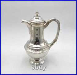 Cafetière GALLIA CHRISTOFLE modèle LOUIS XVI décor LAURIER métal argenté 25 cm