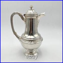 Cafetière GALLIA CHRISTOFLE modèle LOUIS XVI décor LAURIER métal argenté 25 cm