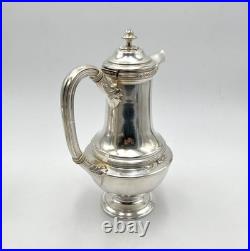 Cafetière GALLIA CHRISTOFLE modèle LOUIS XVI décor LAURIER métal argenté 25 cm