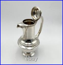 Cafetière GALLIA CHRISTOFLE modèle LOUIS XVI décor LAURIER métal argenté 25 cm
