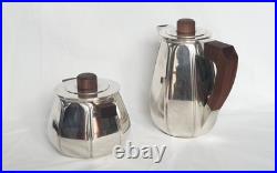 Cafetiere Sucrier Christofle Rare Modele Liberia 1927 Metal Argente Art Deco