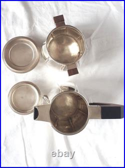 Cafetiere Sucrier Christofle Rare Modele Liberia 1927 Metal Argente Art Deco