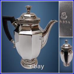 Cafetière, Verseuse CHRISTOFLE GALLIA Métal Argenté modèle COLBERT 5834 Art Déco