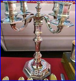 Candélabres, chandelier Christofle en métal argenté, modèle America