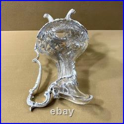 Carafe aiguière / verseuse cristal et métal argenté modèle ROCAILLE MARLY 25 cm