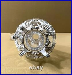 Carafe aiguière / verseuse cristal et métal argenté modèle ROCAILLE MARLY 25 cm