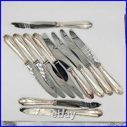 Christofle 11 grand couteaux de table métal argenté-modèle Pompadour-245mm
