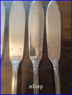 Christofle 12 Couteaux A Poisson Modèle Marly Metal Argenté (M5)