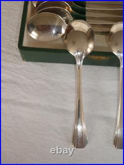 Christofle 12 Cuilleres A Glace Metal En Argente Modele Boreal En Coffret
