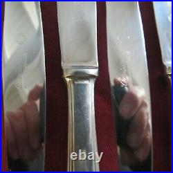 Christofle 12 couteaux à entremet en métal argenté modèle BOREAL lot F