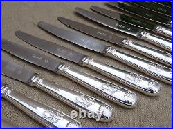 Christofle 12 couteaux à entremets métal argenté lame inox modèle Vendome
