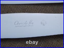 Christofle 12 couteaux à entremets métal argenté lame inox modèle Vendome