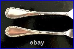 Christofle 12 couverts à poisson en métal argenté, modèle rubans croisés 24 p