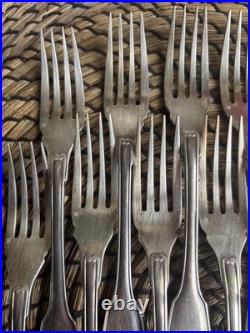 Christofle 12 fourchettes poisson modele Vendôme coquille metal argenté poincon