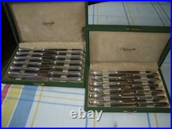 Christofle 24 Couteaux Filet Modele Chinon Etat Neuf