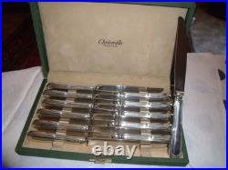 Christofle 24 Couteaux Filet Modele Chinon Etat Neuf