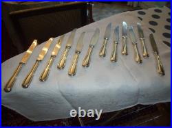 Christofle 24 Couteaux Filet Modele Chinon Etat Neuf