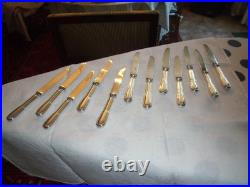 Christofle 24 Couteaux Filet Modele Chinon Etat Neuf
