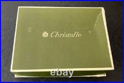 Christofle 8 porte menu nom modèle Coquille feuilles métal argenté écrin