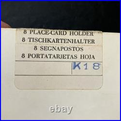 Christofle 8 porte menu nom modèle Coquille feuilles métal argenté écrin