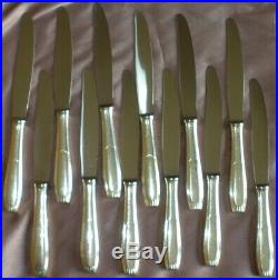 Christofle Alfénide 12 couteaux de table art déco modèle SAIGON / Cirta coffret