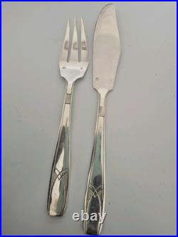 Christofle Art Déco Service Poisson 24p Métal Argenté Modèle Renoir 40gr Luxe Christofle Art Déco Service Poisson 24p Métal Argenté Modèle Renoir 40gr Luxe