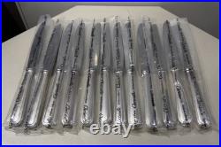 Christofle France 12 Couteaux De Table Métal Argenté Modèle America Neuf Blister